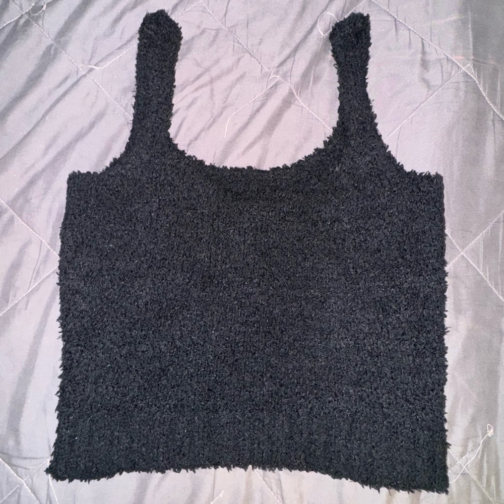SKIMS COZY KNIT TANK ONYX